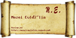 Mezei Eulália névjegykártya